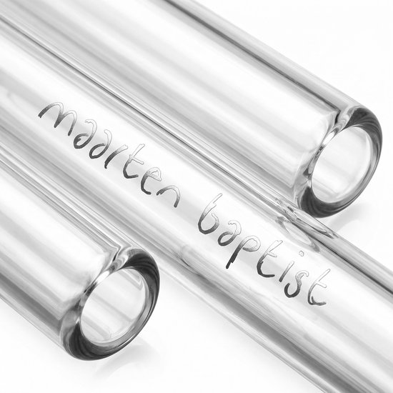 12 Pailles en Verre Courtes & Épaisses (16 cm x 10 mm) – Pailles pour Smoothie & Cocktail – Avec Brosse de Nettoyage – Réutilisables, Résistantes au Lave-Vaisselle – Verre Borosilicaté – Sans Plastique