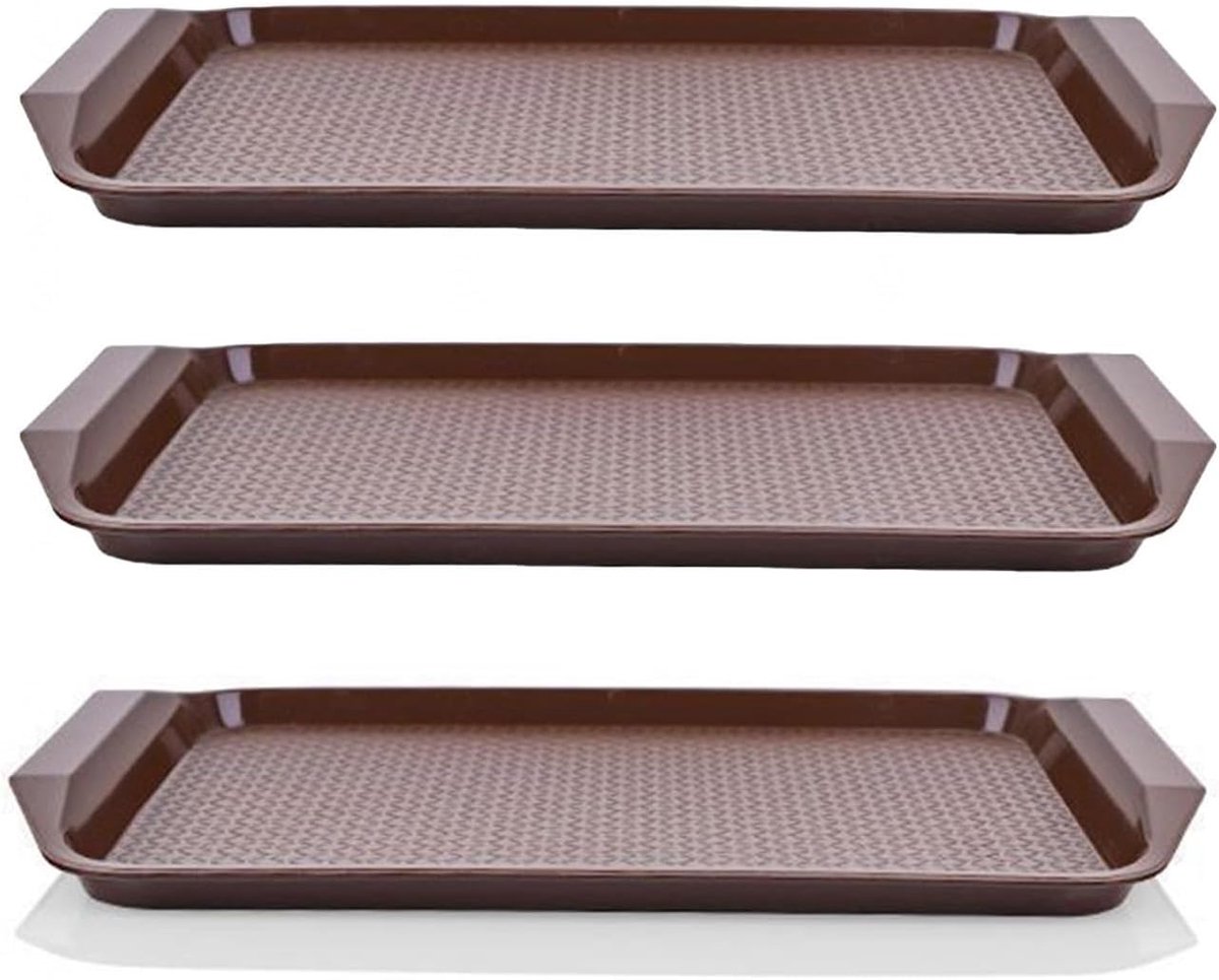 Laarzenmat Set - Schoenenbakken - Vuil Vangen - Opstaande Rand - 40x30x3 cm - Kaki