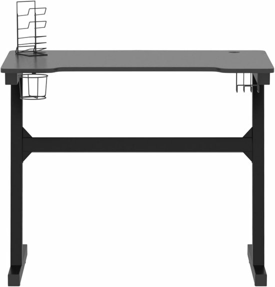 Gaming Bureau - Speel Bureau - Intensief Gamers - Met LED Verlichting - 90x60x75 cm - Zwart — afbeelding 5