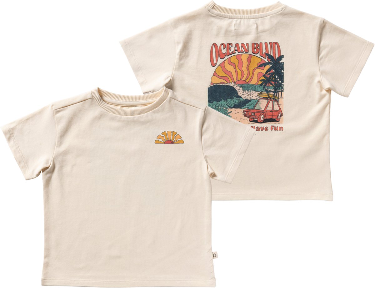 Your Wishes Oversized Tee Ocean BLVD White Swan jongens T-shirt 128