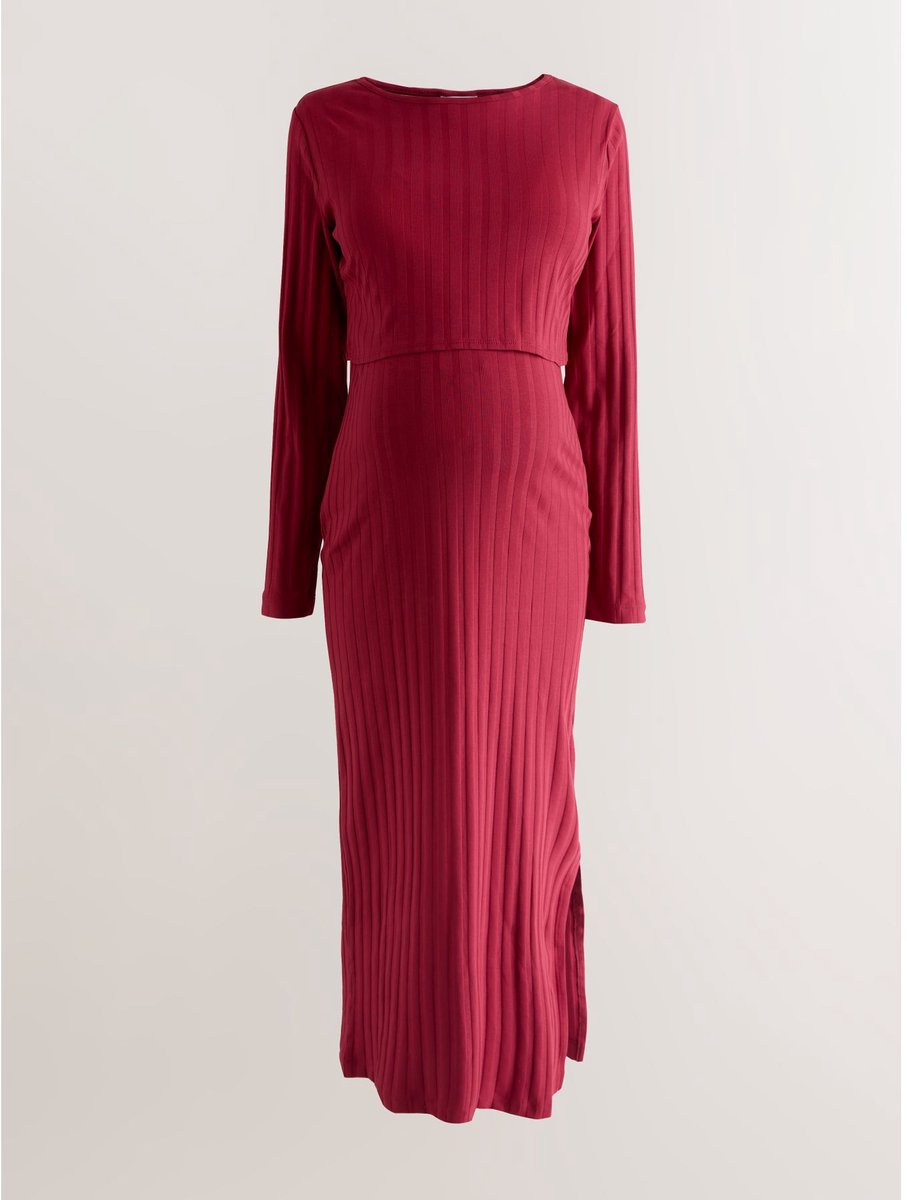 Next Dames - Borstvoedingsjurk met lange mouwen - Rood Burgundy Red