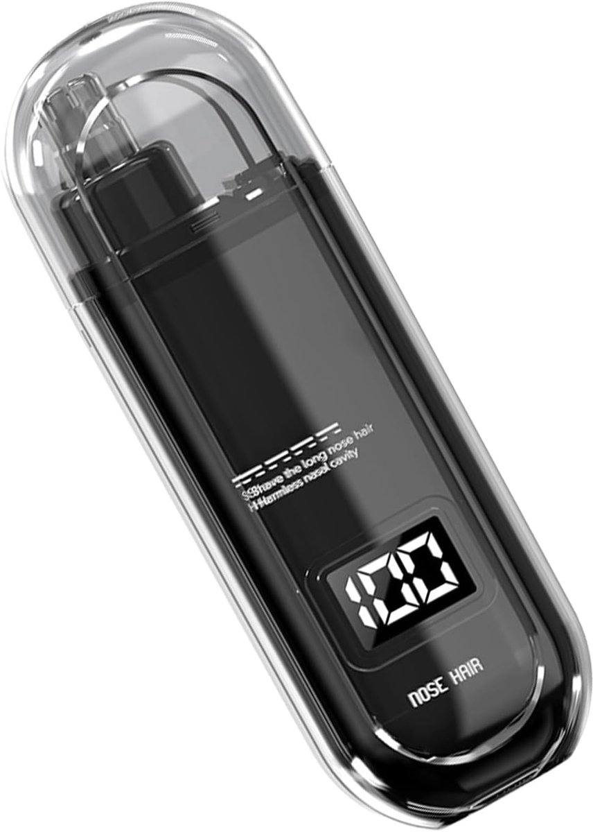 Neushaartrimmer Apparaat - Elektrische Trimmer - Nauwkeurige Gezichtsverzorging - Waterbestendig Ontwerp - 12 x 7 x 0.1 cm - Zwart