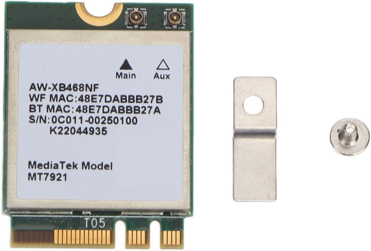 Draadloze Netwerkkaart - Wifi Adapter - Snelle Internetverbinding - Dual Band 1800Mbps - M.2 NGFF