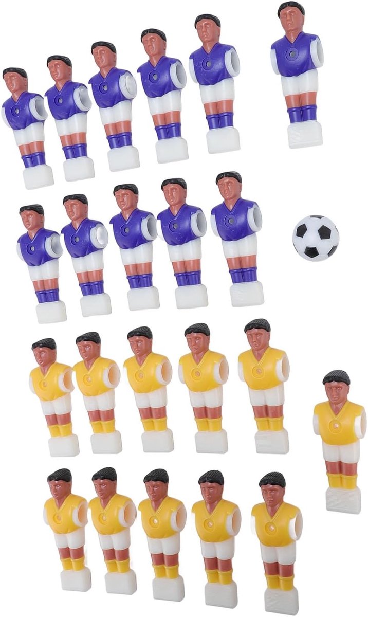 Tafelvoetbal Spelers - Vervangingsonderdelen Heren - Tafelvoetbal Spel - Milieuvriendelijke Hars - 36mm Diameter - Paars Geel