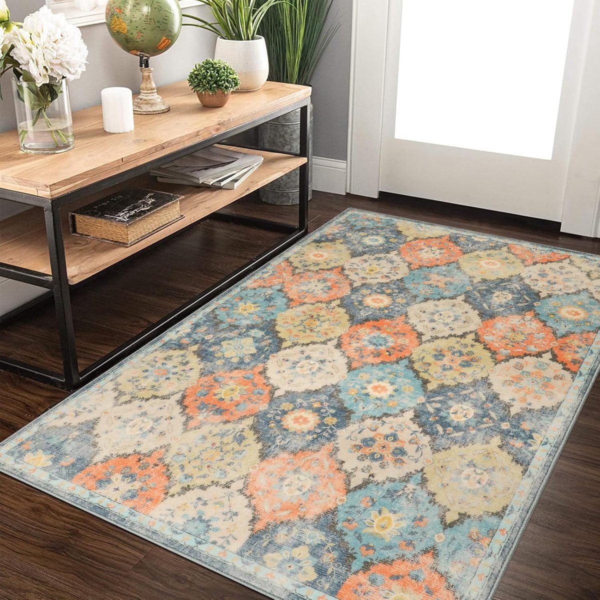 Buitendeurmat - Entree vloerkleed - Vuilvanger - Laag profiel - 80 x 120 cm - Geel/Multi