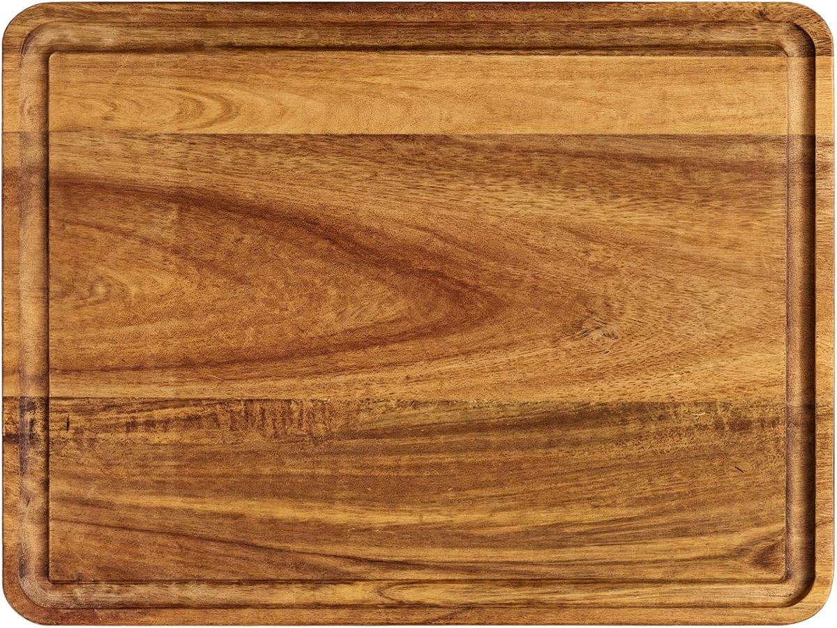 Houten Snijplank - Hakplank Keuken - Vlees Groenten Fruit - Met Sapgroef - 40 x 30 cm - Bruin