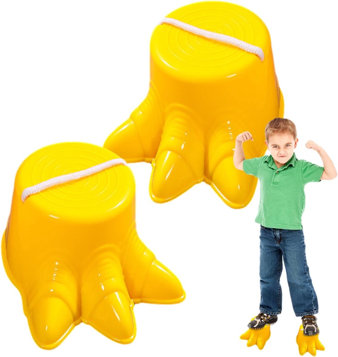 Kinder Stelten - Loopstokken Speelgoed - Balans Oefenen - Antislip Ontwerp - 15x8.5x12cm - Geel