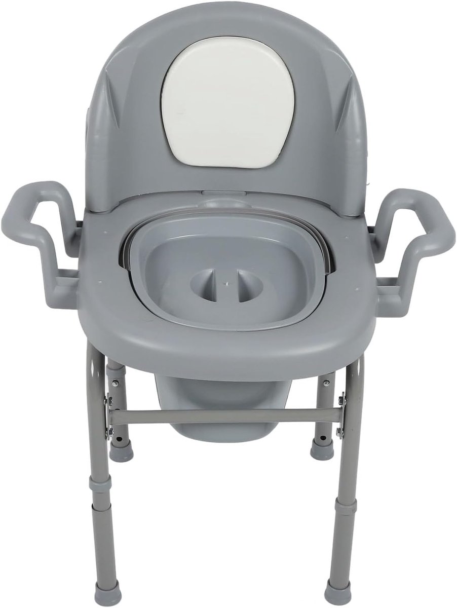 Draagbaar toilet met handgrepen, in hoogte verstelbaar, mobiele toiletstoel, verhoogd toilet voor volwassenen, ouderen, zwangere vrouwen