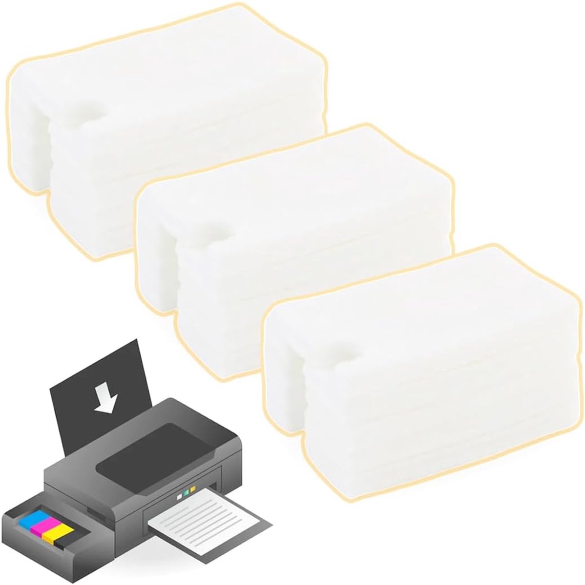 Sponspads Printer - Onderhoudsbox Spons - Printer Onderhoud - Hoge Inktopname - 3 Sets