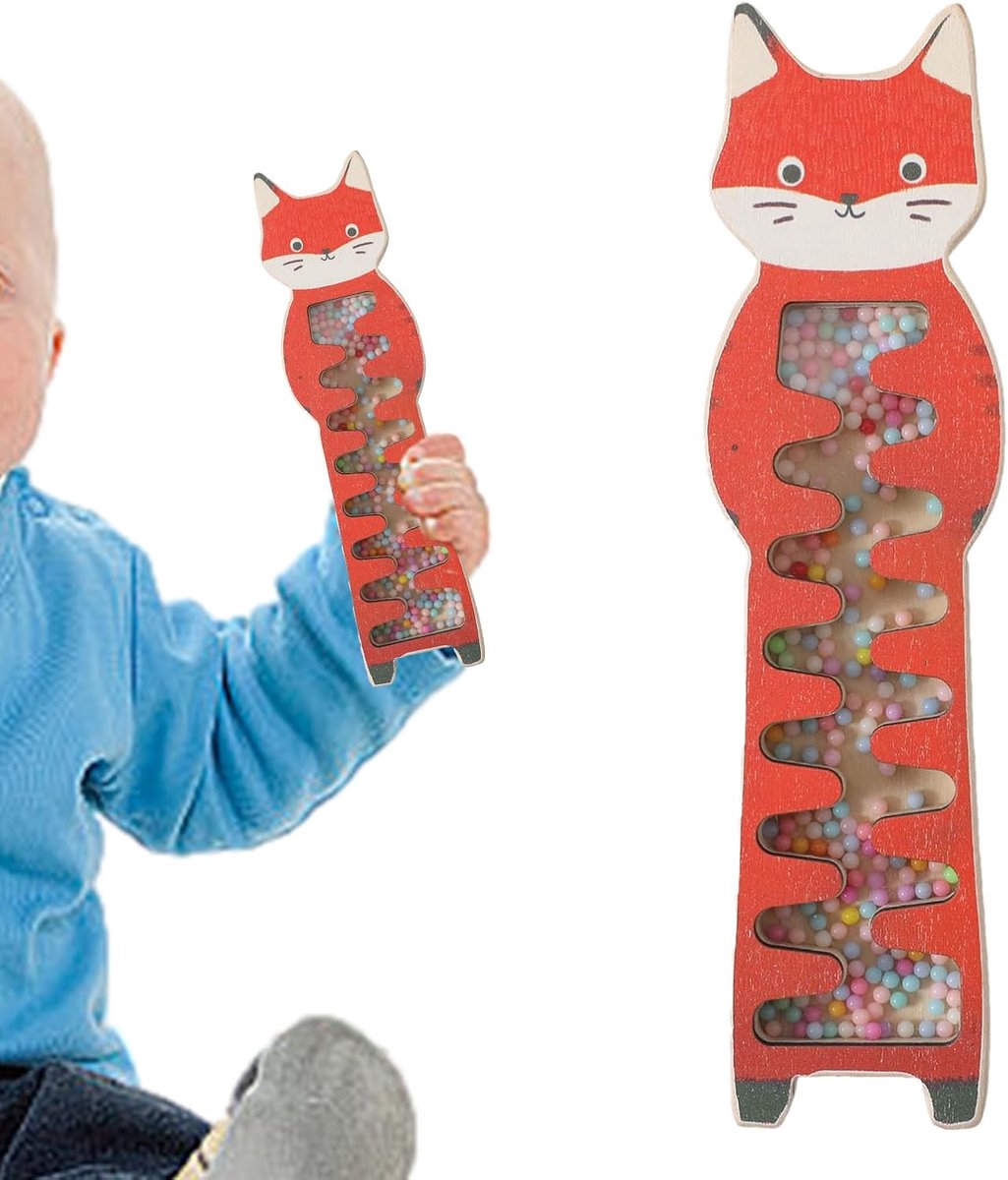 Regen Geluid Maker - Sensorische Stok - Klaslokaal Educatie - Dieren Ontwerp - 21 x 7 x 2 cm