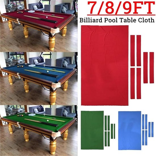 Biljart Tafelkleed - Pooltafel Vilt - Verbeter Speelervaring - Glad Oppervlak - 8 FT - Groen — afbeelding 4