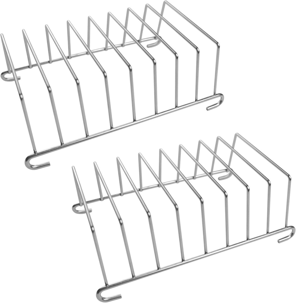 Broodrooster Houders - Toast Standaarden - Brood Roosteren - Roestvrij Staal - 8 Schijven - Zilver