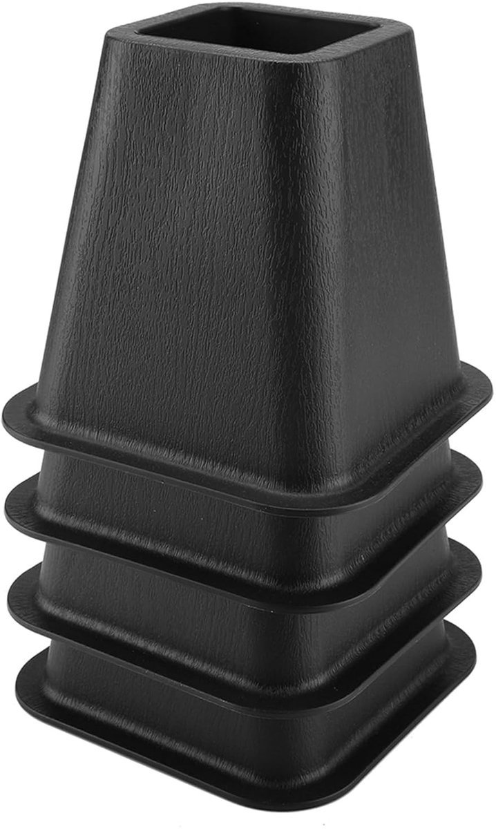 Meubelverhogers Set - Stoelverhogers Bedverhogers - Extra Opbergruimte Cre iacuteeren - Olifantenpoot Ontwerp - 165 cm Hoog - Zwart