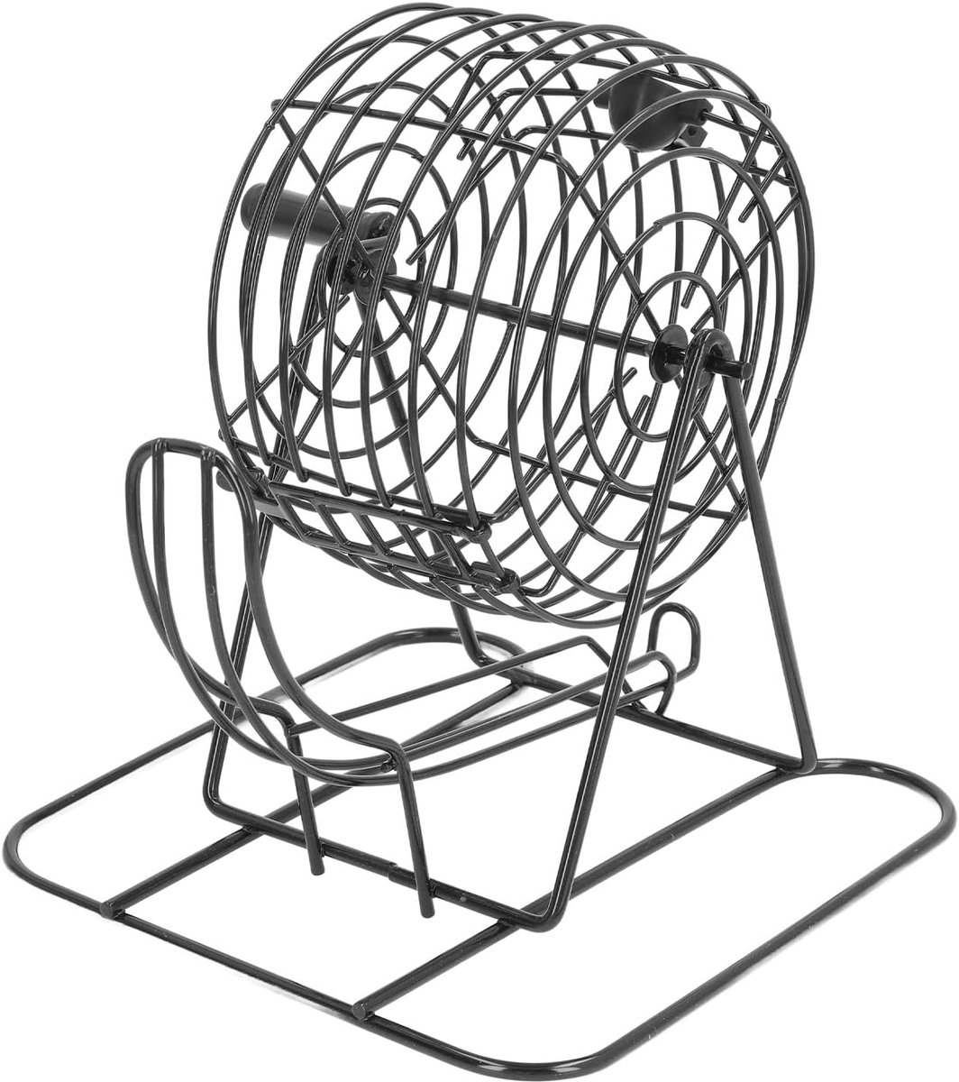 Bingo Kooi Set - Spel voor Groepen - Feestelijk Vermaak - Soepele Rotatie - 22 cm Hoog - Metaal