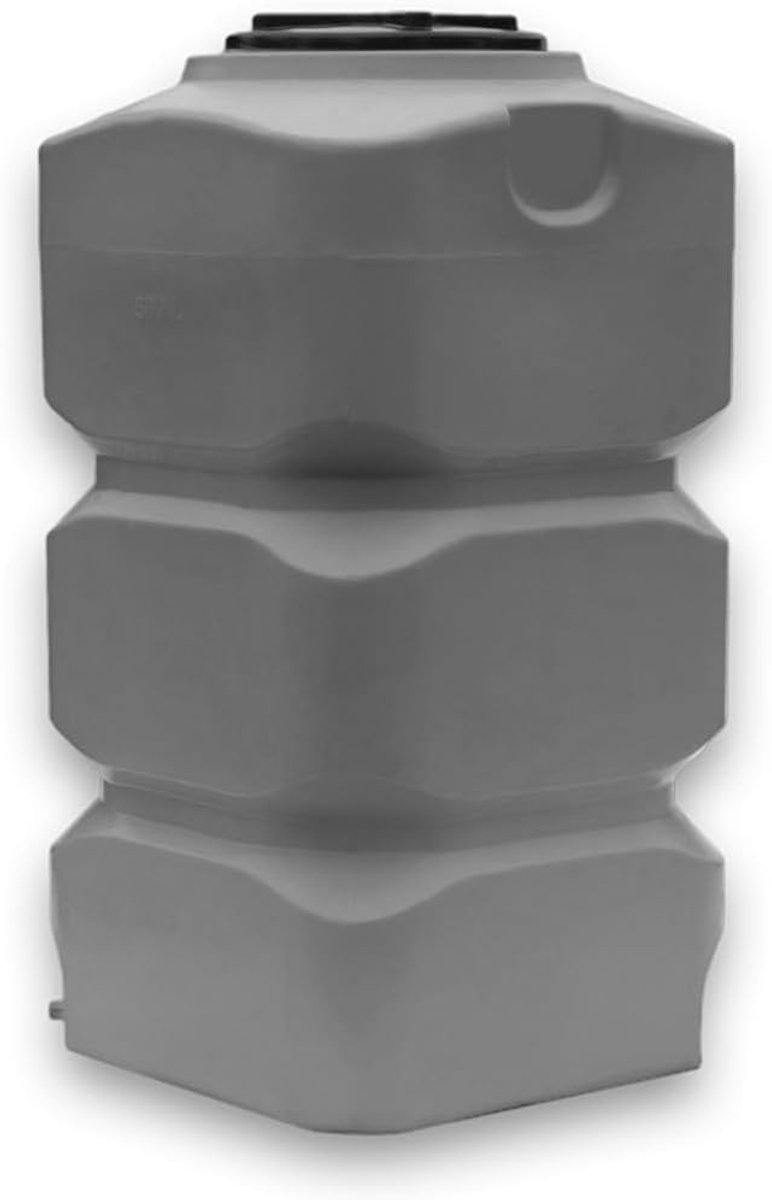 Drinkwatertank Verticaal - Wateropslag Tank - Stationair Gebruik - BPA-Vrij Voedselveilig - 68 x 68 x 125 cm - Grijs
