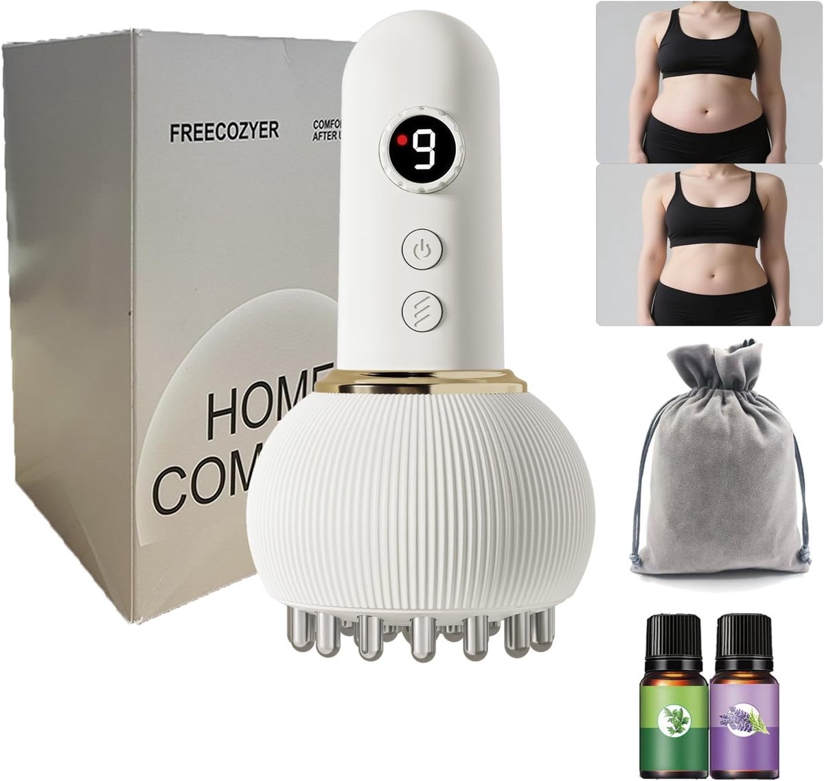 Lymfedrainage Apparaat - Cellulitis Massager - Lichaam Sculptuur - Multi-modus Technologie - Wit