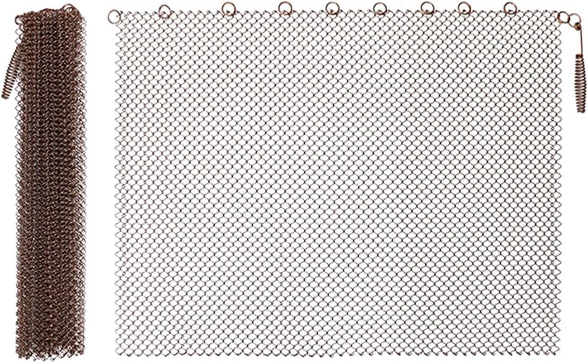 Haard Gaas Scherm - Vervangende Schermen - Veilig Stoken - Dubbel Pak - 60 x 53 cm - Zilver