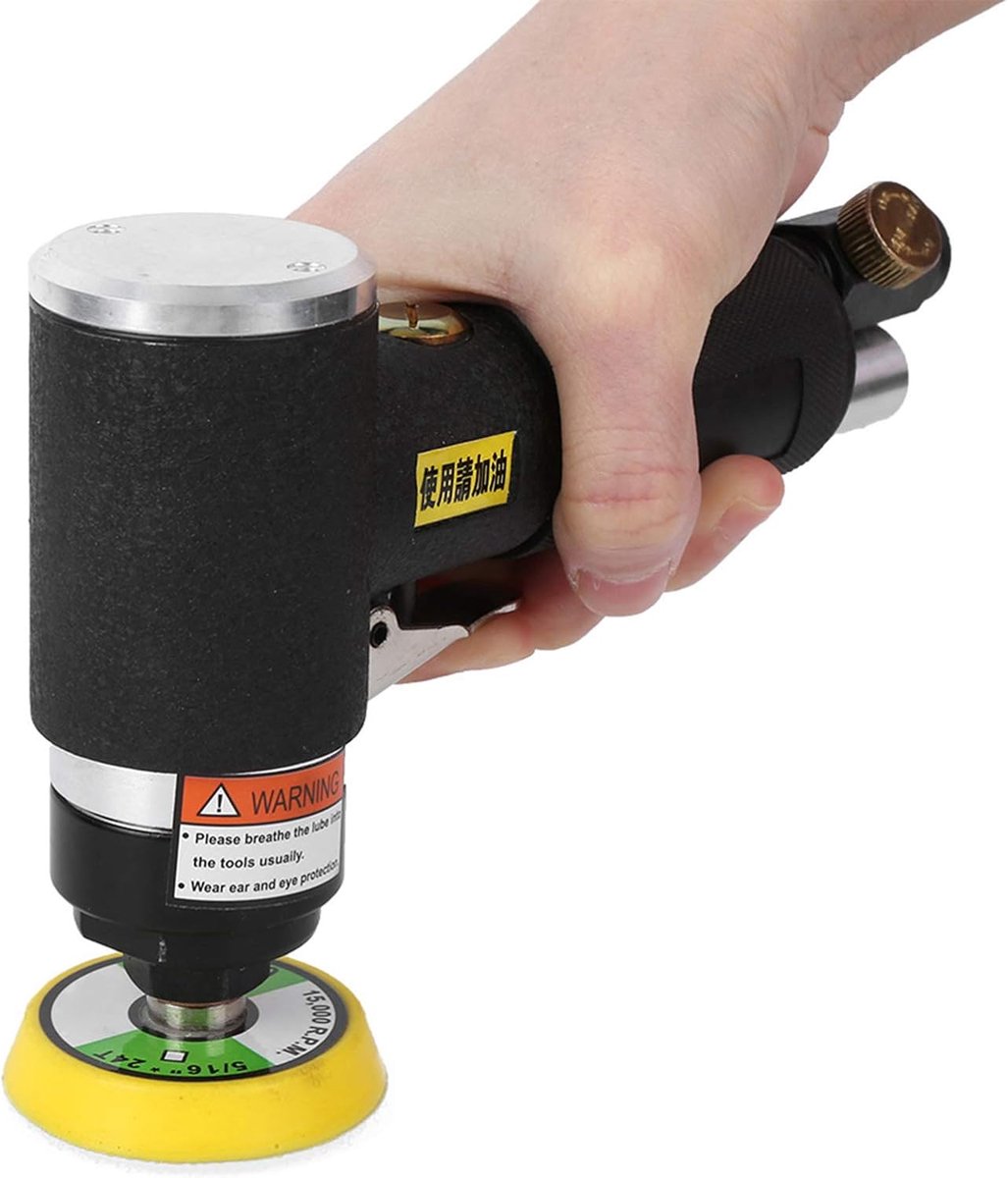 Pneumatische Polijstmachine - Dubbele Rotatie Schuurmachine - Schuren Polijsten Waxen - Instelbare Snelheid Aluminium Behuizing - 2 Inch 3 Inch