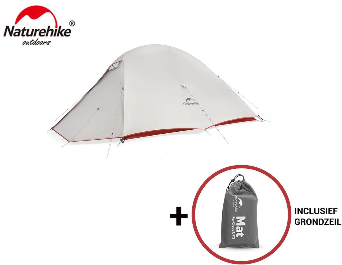 Naturehike® Cloud Up 1 PRO - 1 persoons tent - Ultra Lichtgewicht tent - Incl. grondzeil - 20D 3000MM - Outdoor - Waterdicht - Kampeertent - Trekkerstent - Koepeltent