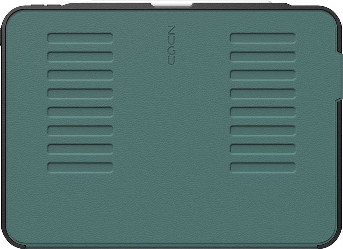 Zugu case Hoesje iPad Pro 11 (M4-M5) – Verstelbare magnetische standaard met 8 hoeken – Veilige magnetische montage mogelijkheid – Robuuste bumper en stevige TPU + PC behuizing voor valbescherming - Groen