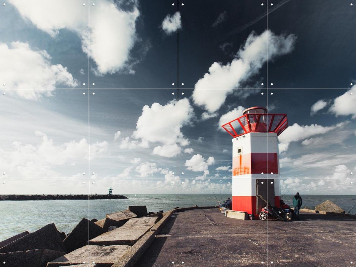 IXXI Lighthouse, Claire Droppert - 80 x 60 cm - Gratis ophangtool - Grote wanddecoratie en posters - Minimalisme, Fotografie, Naturalisme, Realisme