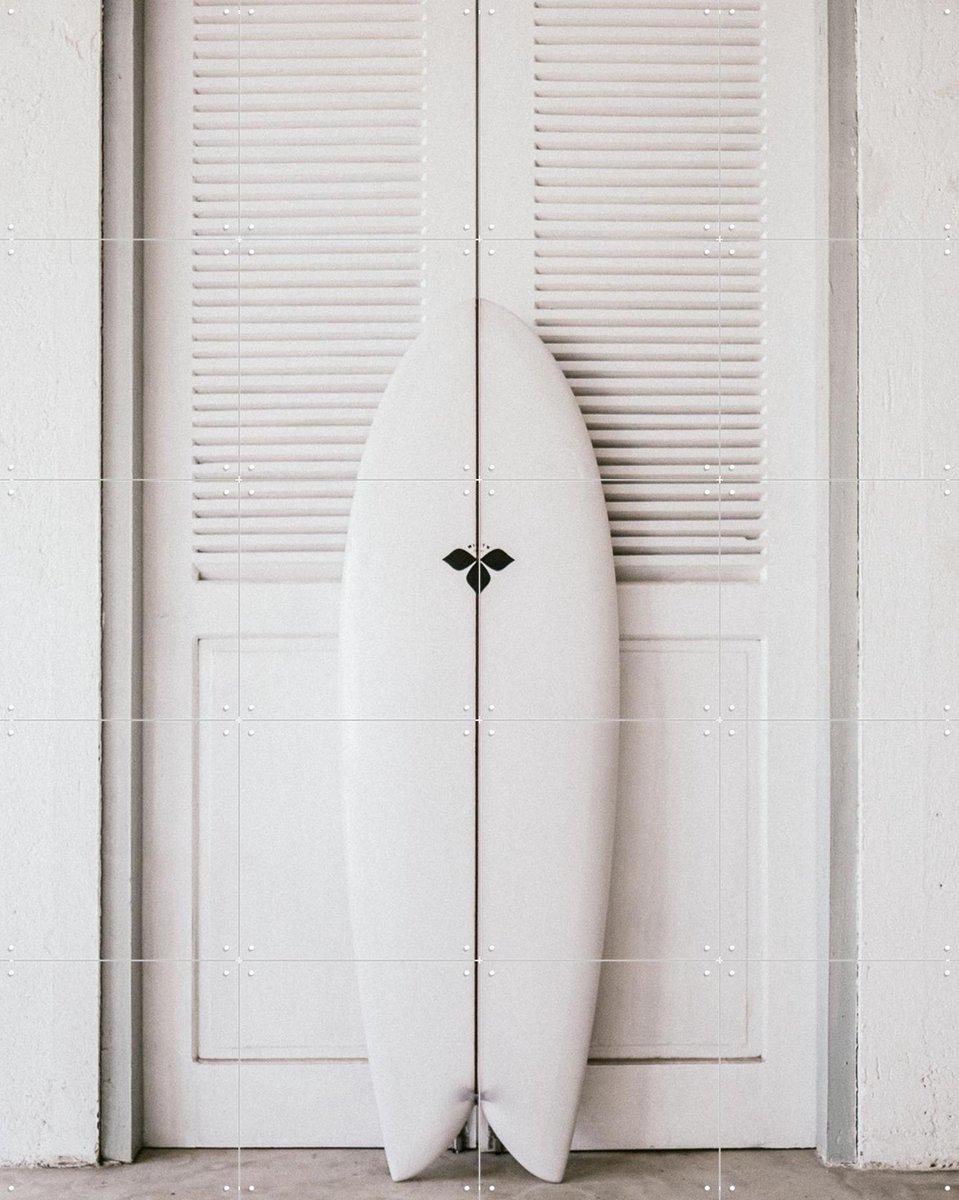 IXXI Surf Symmetry, Chris Abatzis - 80 x 100 cm - Gratis ophangtool - Grote wanddecoratie en posters - Minimalisme, Fotografie, Woonkamer, Zomer