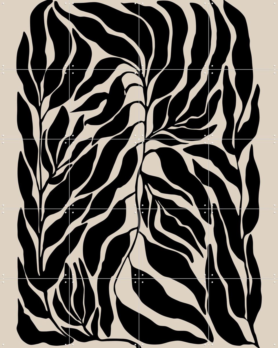 IXXI Botanical 105, Elena Ristova & Various - 80 x 100 cm - Gratis ophangtool - Grote wanddecoratie en posters - Grafisch Ontwerp, Line art