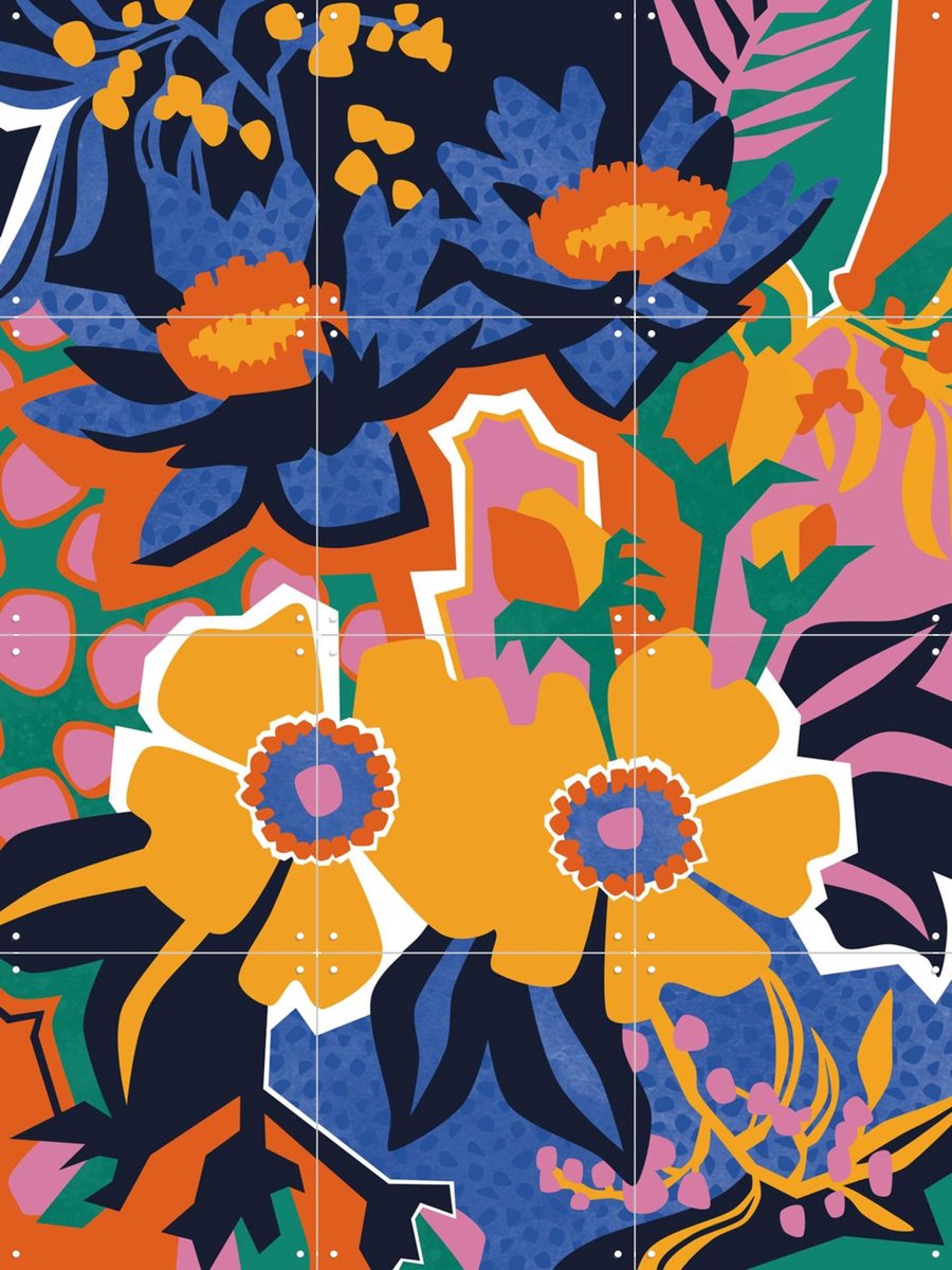 IXXI Getting Me Down, Megan Gallagher - 60 x 80 cm - Gratis ophangtool - Grote wanddecoratie en posters - Pop art, Speels, Kleurrijk, Grafisch