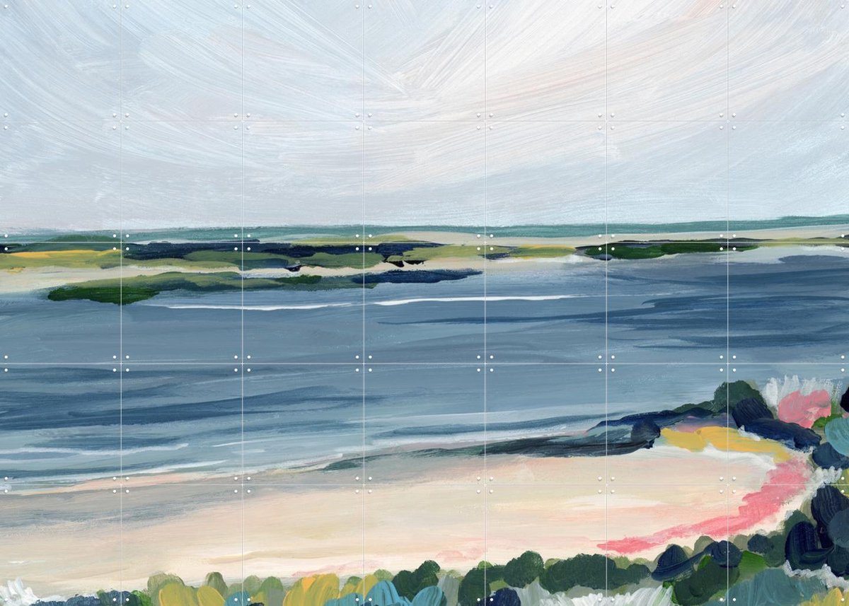 IXXI Chatham Bars, Green Barn Studio - 140 x 100 cm - Gratis ophangtool - Grote wanddecoratie en posters - Olieverf, Kleurrijk, Impressionisme