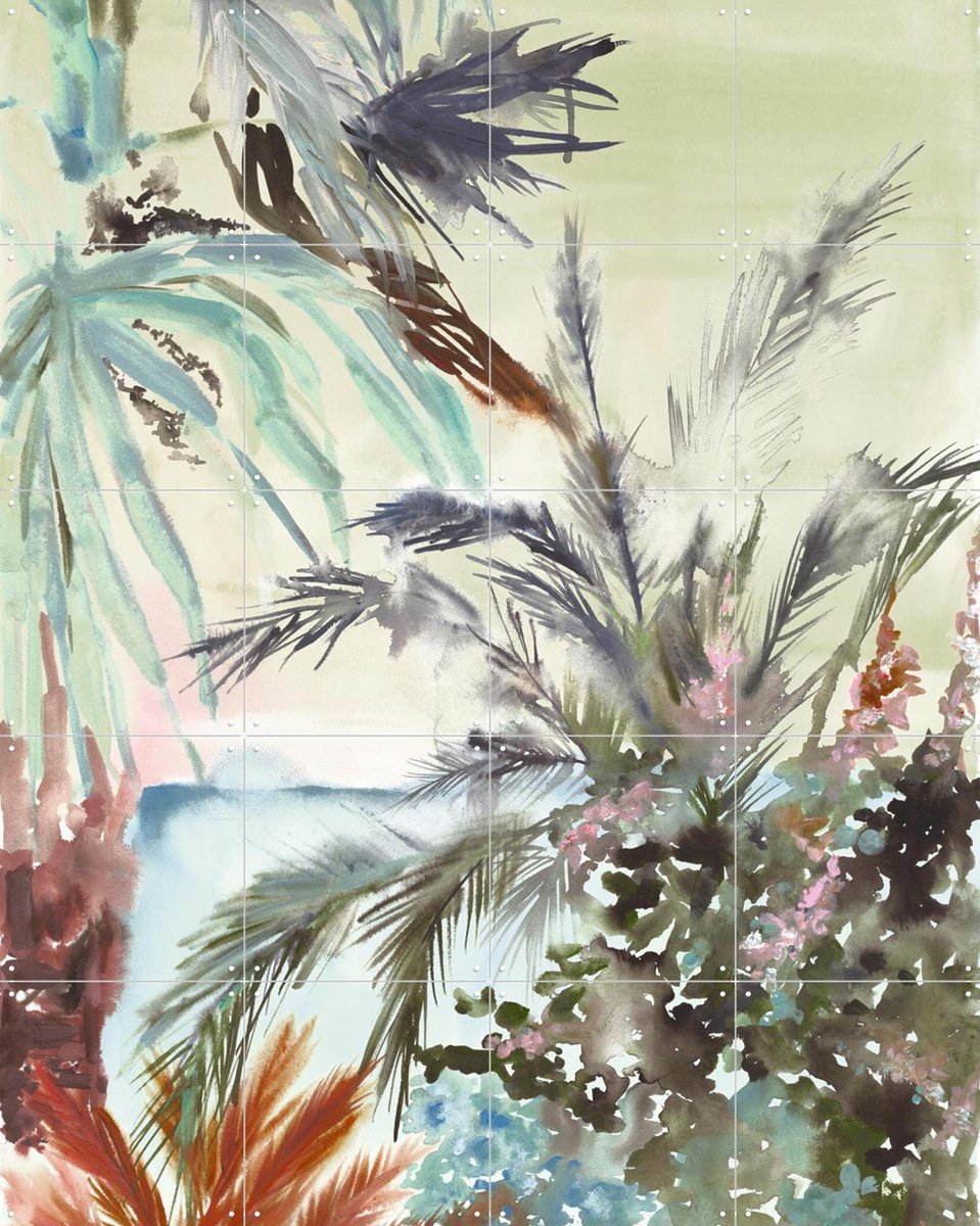 IXXI The Tropics, Victoria Verbaan - 80 x 100 cm - Gratis ophangtool - Grote wanddecoratie en posters - Impressionisme, Illustraties, Aquarel