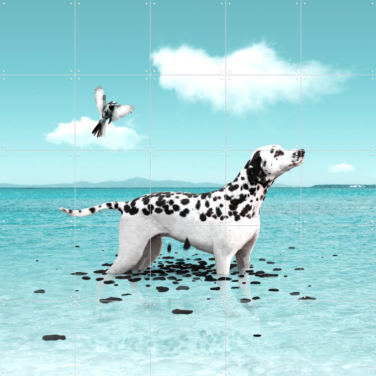 IXXI Ephemeral, Julien Tabet - 100 x 100 cm - Gratis ophangtool - Grote wanddecoratie en posters - Fotografie, Surrealisme, Digitale Kunst, Woonkamer