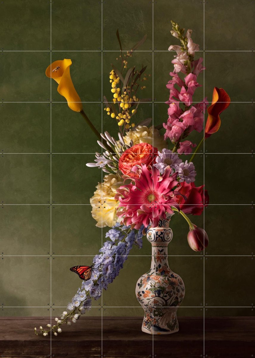 IXXI Flora Romance, Sander van Laar - 100 x 140 cm - Gratis ophangtool - Grote wanddecoratie en posters - Naturalisme, Kleurrijk, Fotografie
