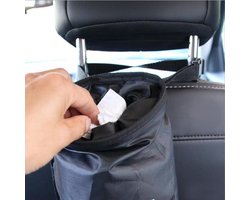 Auto Prullenbak - Auto vuilnisbak – Autoprullenbak - Auto organizer - Portable car vuilnisbak – Storage - Rubbish bin - Diversen houder -Zwart - LOUZIR