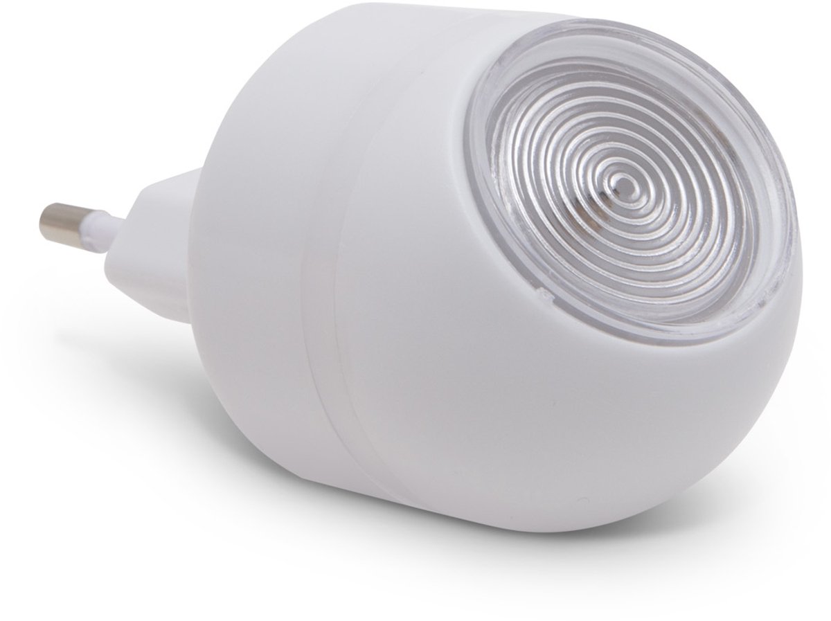 Draaibare LED-Nachtlamp met Lichtsensor - 230V - 1W Koud Wit - Automatisch Aan bij Schemer - Richtbaar Licht in Elke Hoek - Voor Binnengebruik [20272]