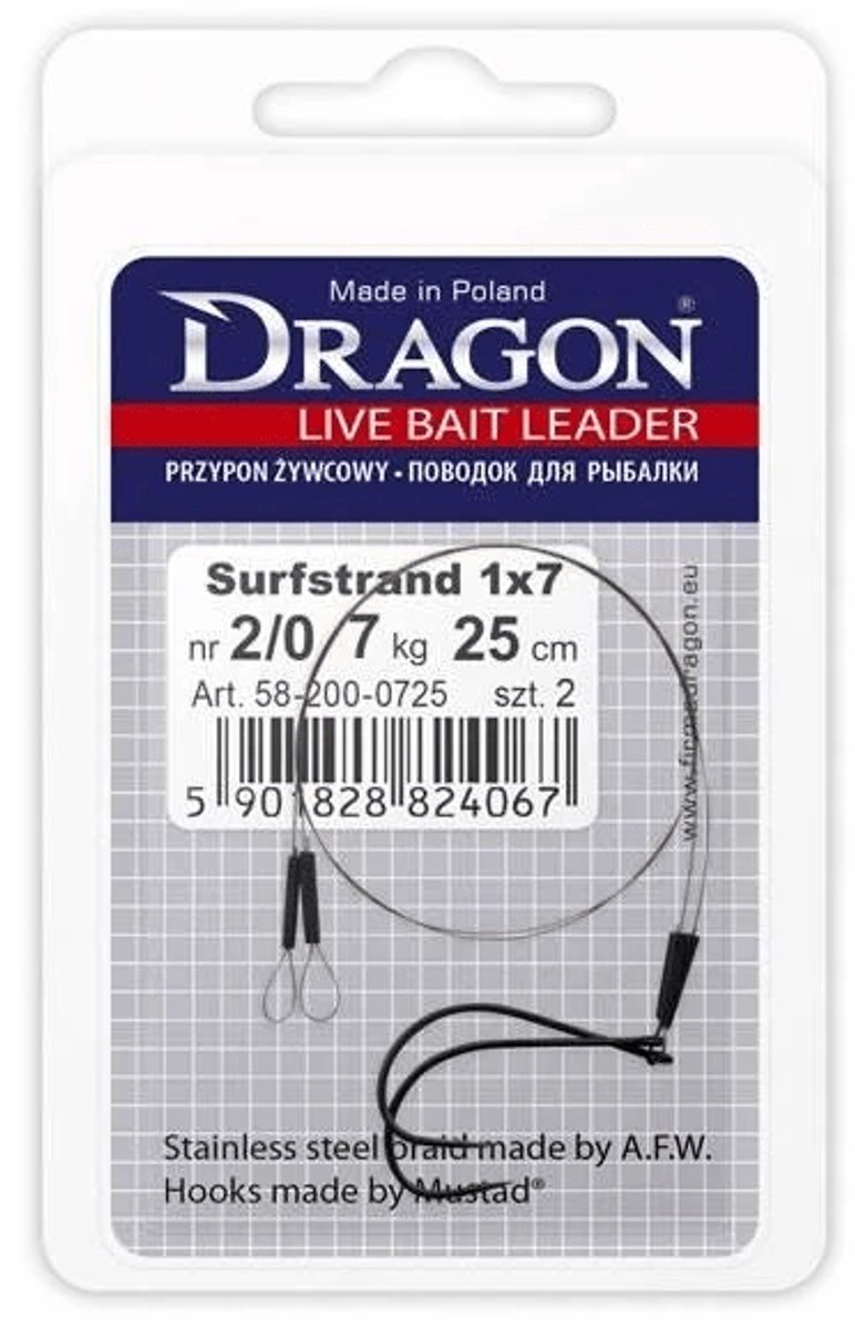 Dragon Live Bait Leader | 25Cm