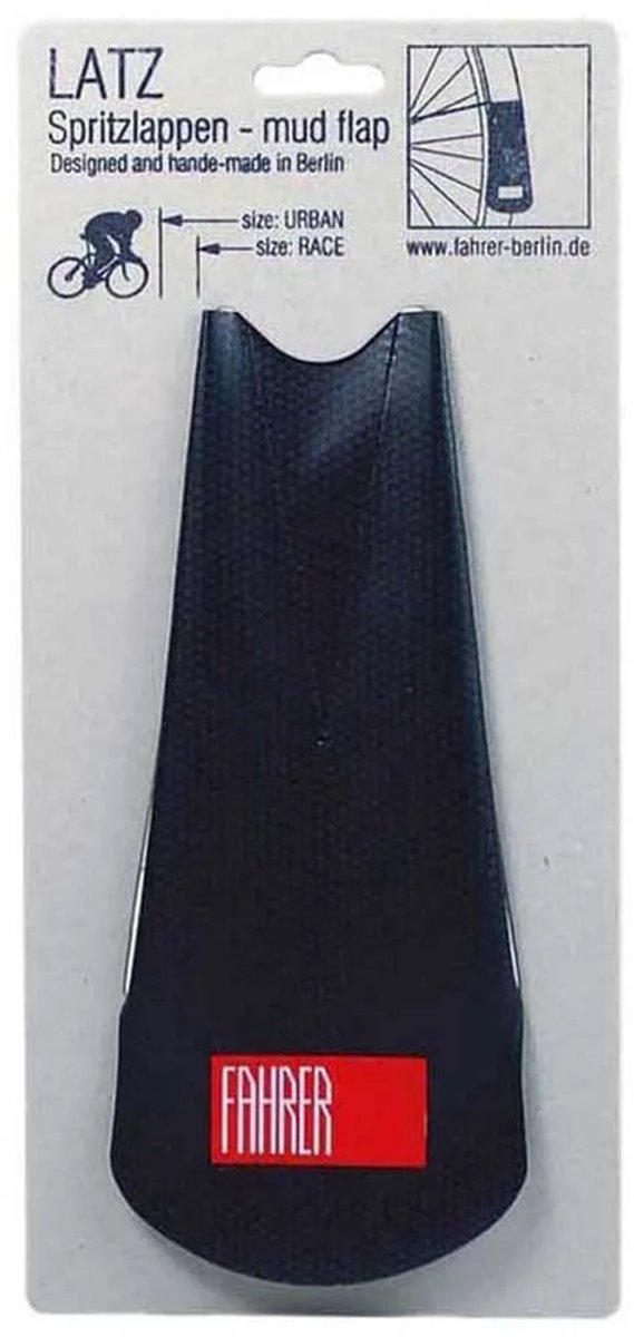 Fahrer Road Latz Race Mud Flap Spatbord Zwart