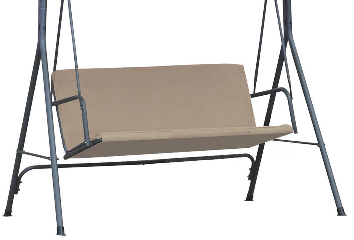 FEROCITY - Vervangende schommelstoelbekleding voor schommelbank - 2/3 zits - Alleen het doek - Waterafstotend - Duurzaam - 100 x 138 cm - Cordura - Beige