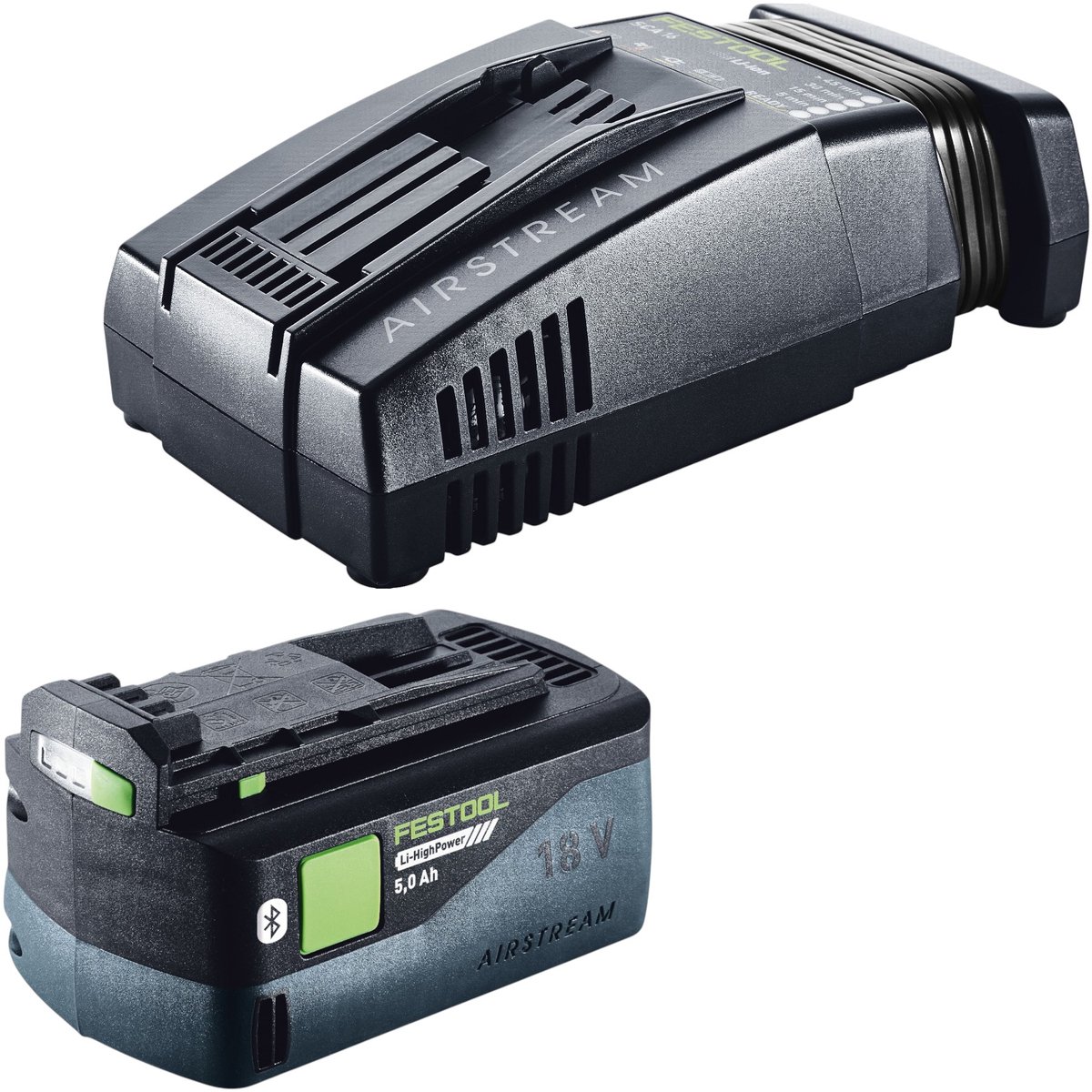 Festool energieset 1x BP 18 Li 5,0 HP-ASI HighPower accupack 18 V 5,0 Ah ( 578519 ) + SCA 16 oplader ( 576953 )