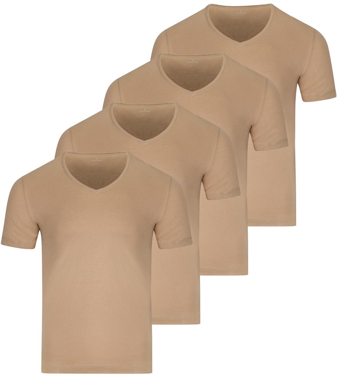 RAGMAN Heren onder t-shirts 4 pack Basic