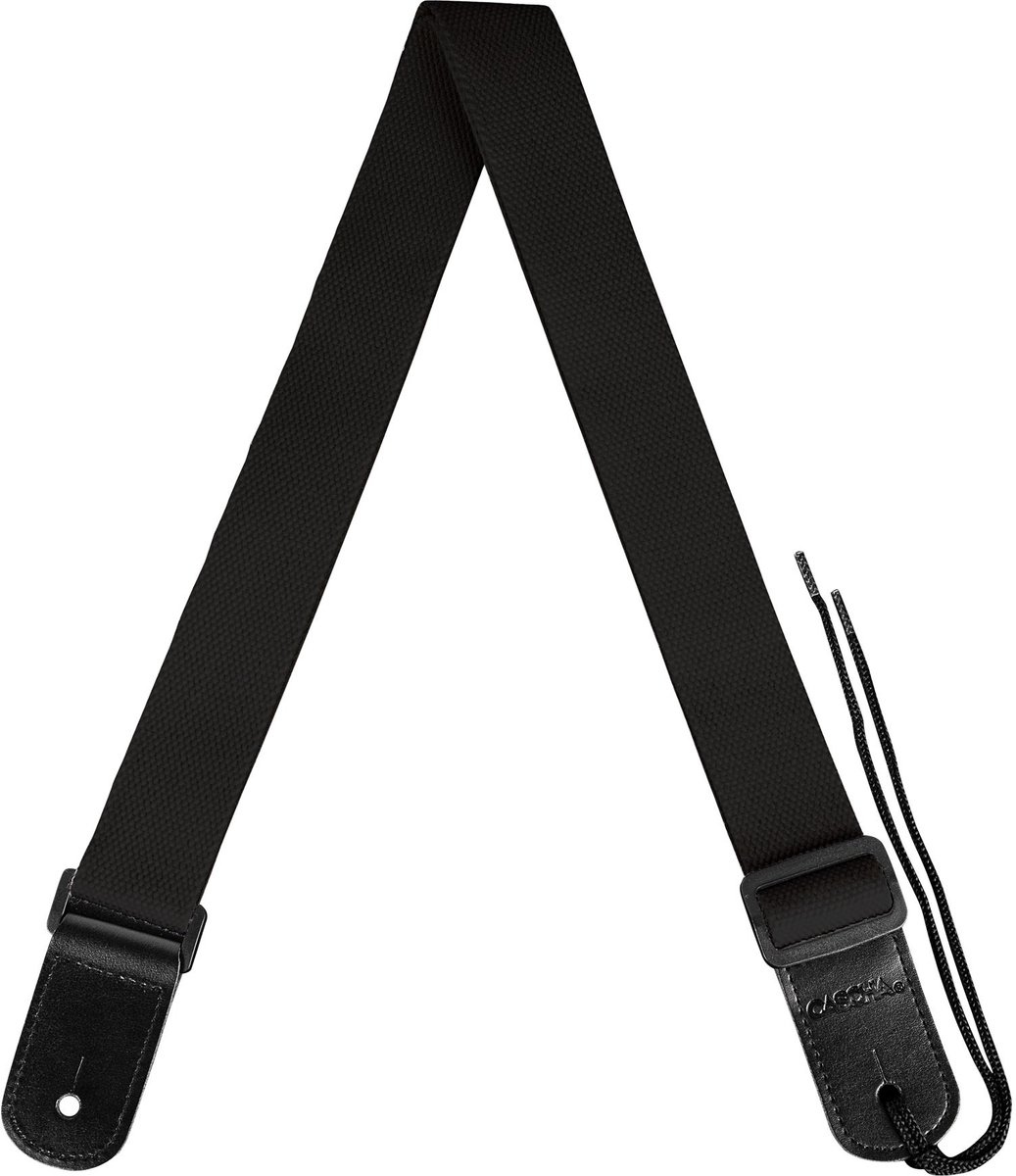 Cascha HH 2292 ukelele draagband katoen zwart