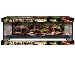 Zoo Med Glazen terrarium met dubbele deur | 91x46x30 cm | laag reptielenterrarium voor bodembewoners