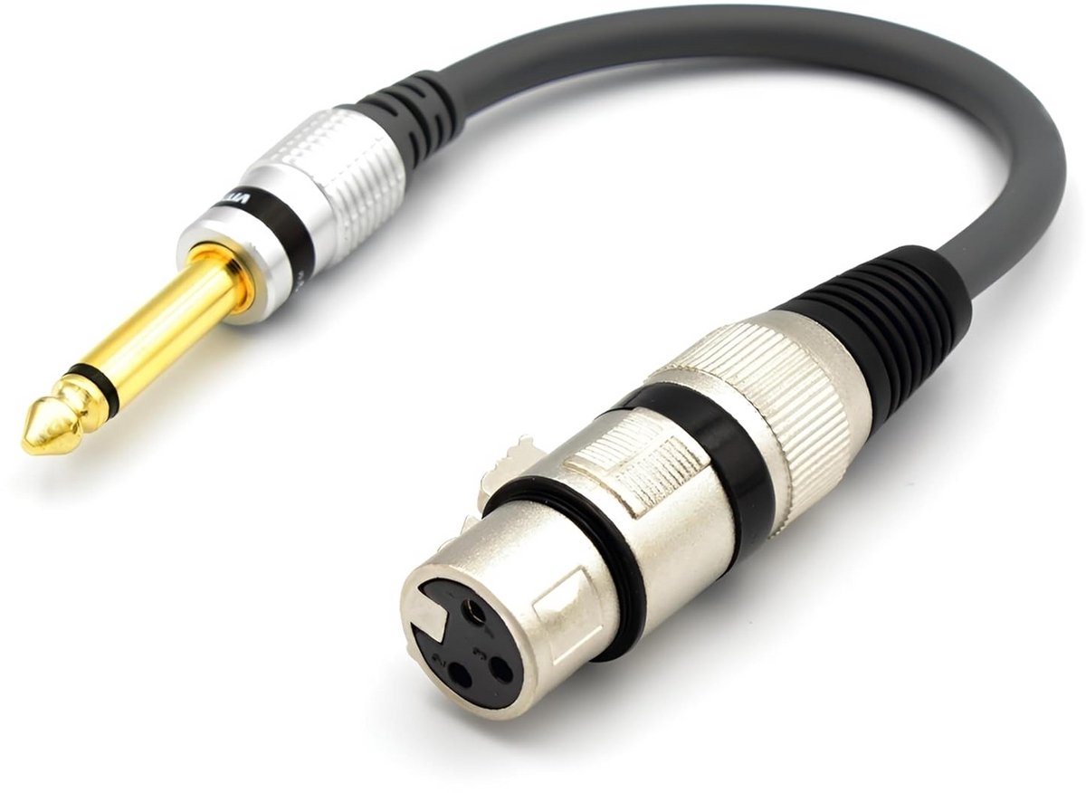 XLR naar 6.3 mm Mono Jack Adapter Kabel voor Microfoon en Audio