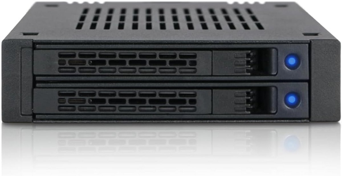2-Bay 2.5 Inch SSD/HDD Wisselframe voor 3.5 Inch Bay
