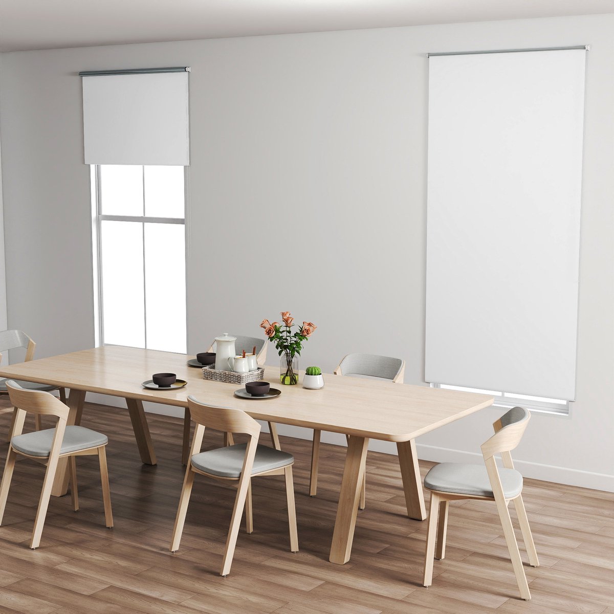 Klemmfix Verduisterend Rolgordijn 70x210cm Zonder Boren Verstelbaar Zijtrekrolluik Voor Raam En Deur Privacy En Zonwering Wit NAIZY – foto 3