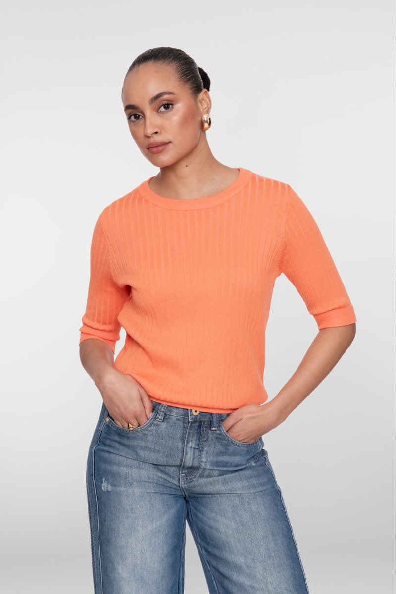 Geisha Trui Rib Pullover 64064 14 Melon Dames Maat - M