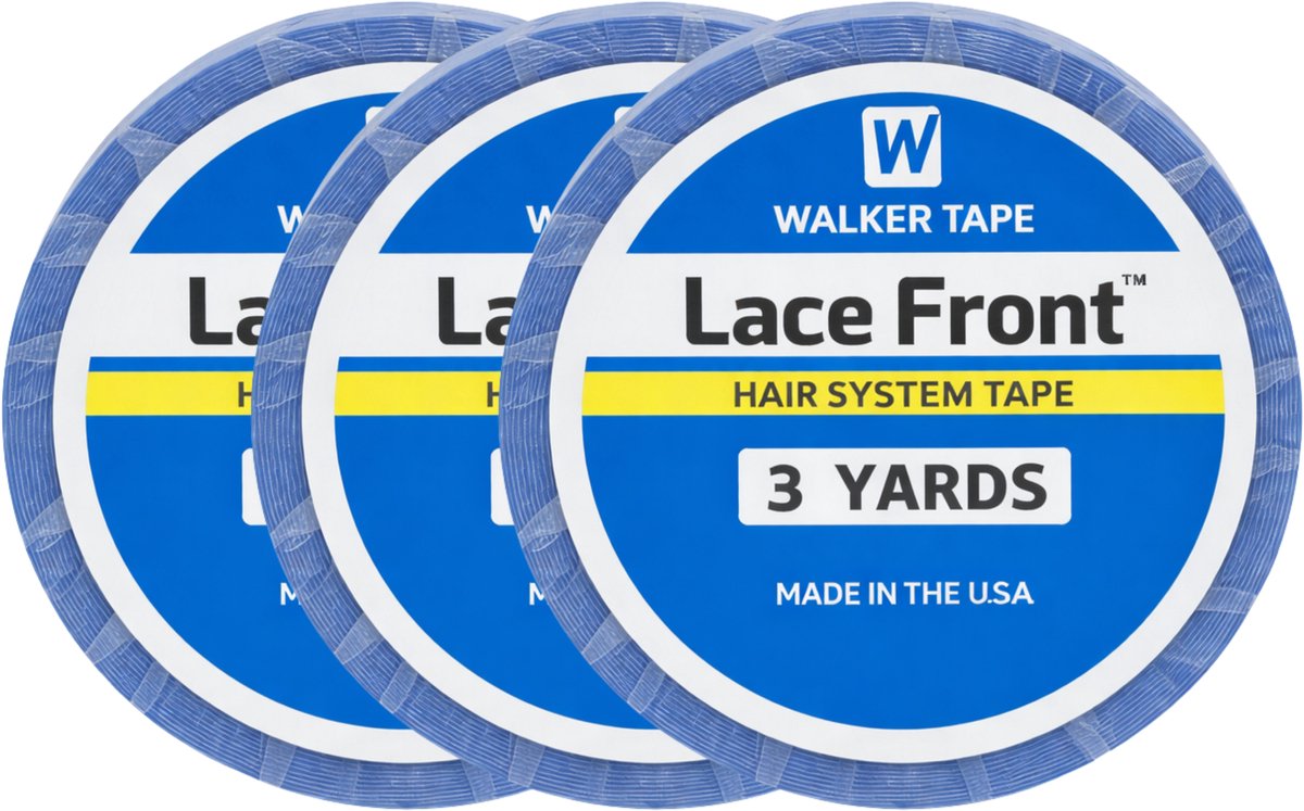 Walker Tape Pruikentape - Lace Front - Hair System Tape - 3 yards - 3 stuks - 1.9 cm - Haarextensions