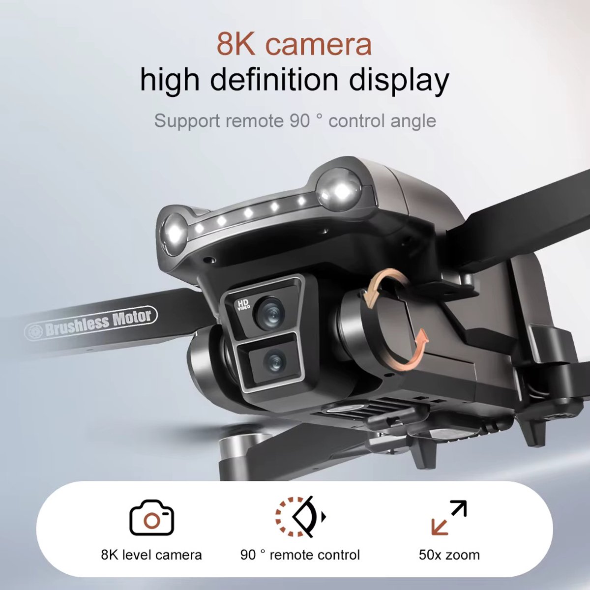 V198MAX V168 Drone - Pro Max - 8K - 2x 25 minuten vliegtijd - 5GHz Wifi FPV - 8K camera's thumbnail 4