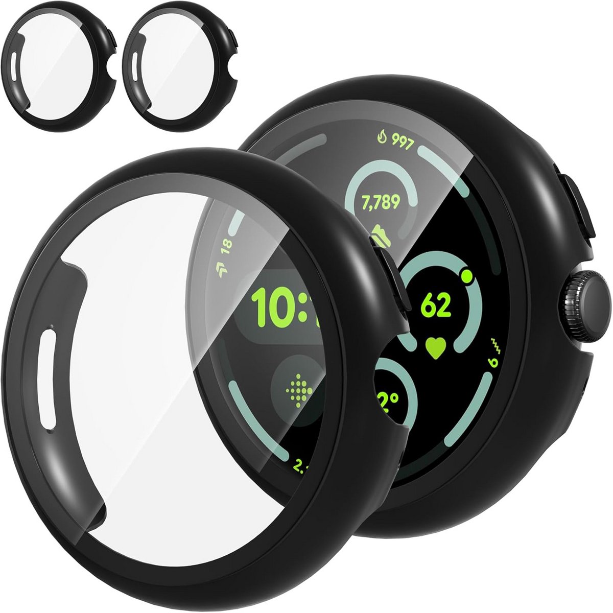 Screenprotector en Hoesje voor 45 mm Smartwatch Gehard Glas