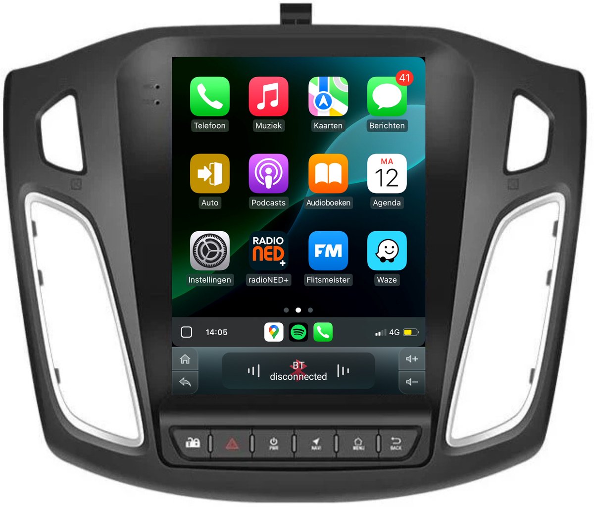 Carplay autoradio voor Ford Focus | 2012 t/m 2017 | Android 13 | Draadloos Apple CarPlay & Android Auto | 2GB + 32GB | 4-Core Processor | Cartronix | 2012 2013 2014 2015 2016 2017 | Bluetooth & Wifi