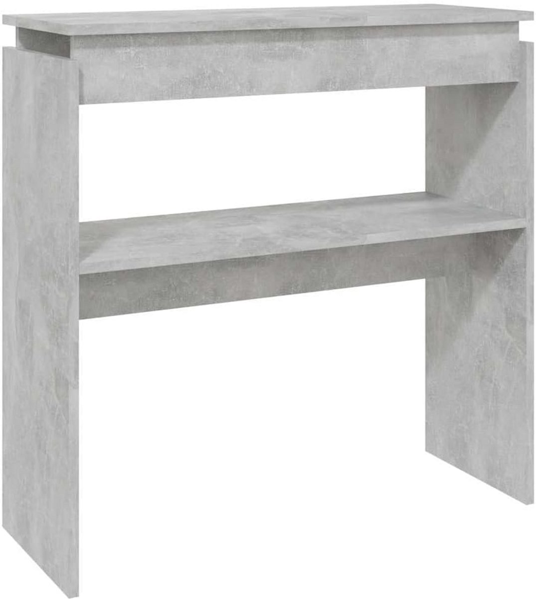 Wandtafel 80x30x80 cm Bewerkt Hout Betongrijs